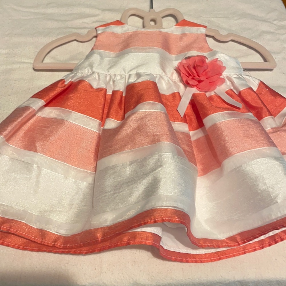 Pink and white stripe dress